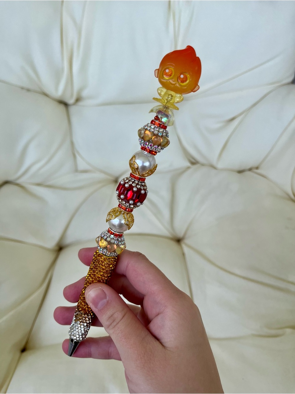 Ember Lumen refillable beaded pen